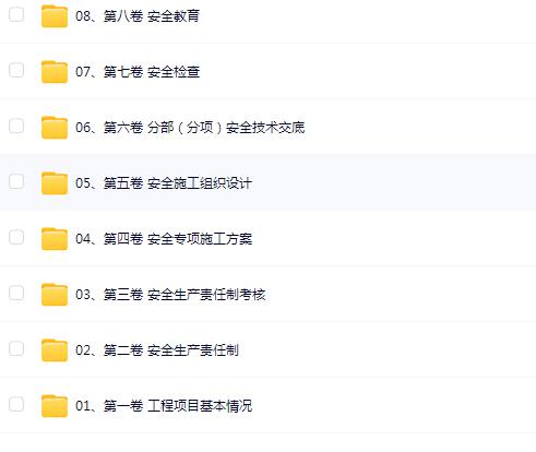 建筑安全台账档案盒（全套25卷，888个文件）